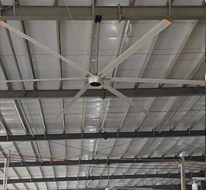 Ventilateur de plafond industriel robuste à entraînement direct PMSM HVLS pour la ventilation des usines, des ateliers et le refroidissement de grandes surfaces - Product Image 6