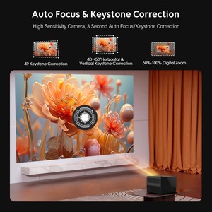 OEM <b>Mini</b> Projector Portable Video Smart Android 11 780 ANSI Lumens 1080P High Brightness Home Theater Projector - Product Image 4
