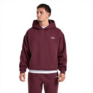 Fabricants OEM de haute qualité, sweats à capuche pour hommes en molleton de coton et polyester, logo personnalisé, sweats à capuche unis pour hommes, fermeture éclair intégrale, pour le sport et la gym - Product Image 1
