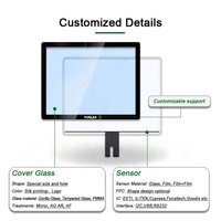 Kit de superposition d'écran tactile capacitif multi-touch en verre trempé PCAP USB 15 15,6 17 17,3 19 19,5 21,5 24 27 32 pouces
