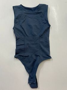 Crew Neck Racerback Sleeveless Breathable Bodycon Yoga <b>Bodysuit</b> Women Solid Seamless <b>Shapewear</b> Tank Tops Slim Fit - Product Image 5