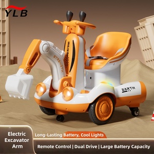 Nuevo Auto Eléctrico para Niños de 6V con Rotación de 360°, Diseño de Brazo Excavador, Edades 2-7, Batería Recargable, Equilibrio Seguro - Product Image 1