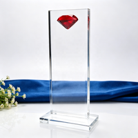 Trophée de verre K9 vierge en gros Prix et trophées de verre de cristal 3D personnalisés pour la reconnaissance et les célébrations des entreprises