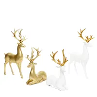 Enfeites de rena em resina para decoração de cervos, enfeites de rena para decoração de casa e festas
