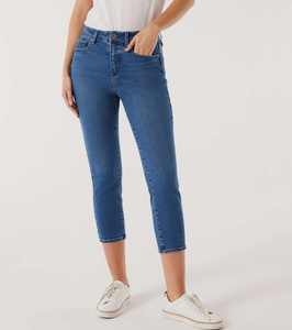 Vente chaude stretch <span class=keywords><strong>Jeans</strong></span> Taille Haute Couleur Unie Sept Points Femmes Skinny <span class=keywords><strong>Jeans</strong></span> Vintage - Product Image 6