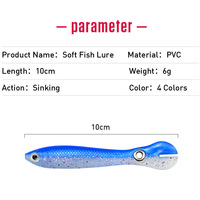 7cm/10cm pêche basse loche leurres naufrage lent bionique natation leurre pêche trucs Simulation doux appât lumineux