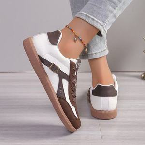 Nouvelles Chaussures de Marche Plates à Semelle Épaisse et Respirantes, Imperméables, à Bout Rond et à Lacets pour Femmes, Collection Printemps 2025 - Product Image 2