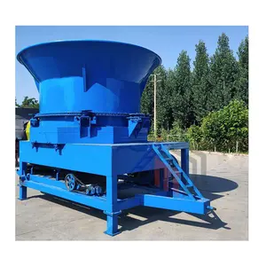 Round Square Hay Bale Processor Farm Pine Rice Straw Corn Silage Tub Grinder for Animal Feed Bedding