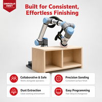 Système de cobot de ponçage collaboratif flexible à 6 axes pour la finition de précision des surfaces des panneaux et composants de meubles en bois