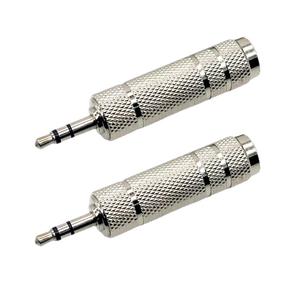 Adaptador de audio estéreo de 3,5 mm a 6,35 mm, conector metálico para guitarras, pianos, instrumentos musicales YY-1081, chapado en níquel - Product Image 4