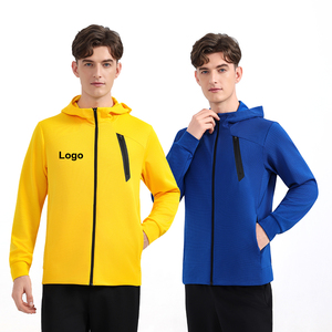Custom Logo Zip Up Polyester Windbreaker Short Set Sweat Suit Woven Fabric Casual Long Sleeve For Men - Product Image 2