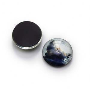 Cheap Custom Cartoon Round Crystal Glass Magnets 30Mm Magnets Set - Product Image 4