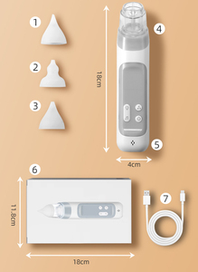 เครื่องดูดจมูกไฟฟ้าซิลิโคนแบบนิ่มใช้<span class=keywords><strong>ดูด</strong></span>จมูกสำหรับเด็กวัยหัดเดิน - Product Image 3