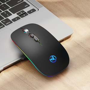 2024 nuevo HXSJ M103 ultrafino 2,4G RGB ratón luminoso para juegos recargable portátil Delgado silencioso inalámbrico para PC de escritorio - Product Image 2