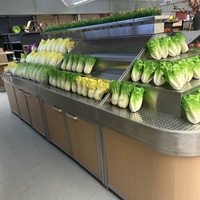 Zware-duty rekken supermarkt groente- en fruitdisplay schappen met gesloten bovenste deel