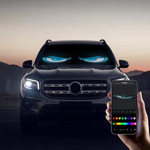 Devil Eyes RGB LED-<span class=keywords><strong>Display</strong></span> Voor Auto 'S & Vrachtwagens Programmeerbare App-Bediening Flexibele Led-Uithangbord Leidde Ogen Voor De Voorruit Van De Auto - Product Image 1