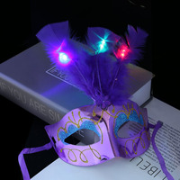 Masque de fête avec plumes Masquerade Dressed Up Festival Supplies pour femmes