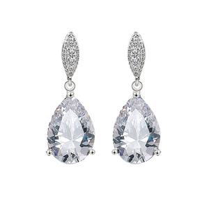 RAKOL EP2040 Mode Luxueux Grand Pendentif Goutte D'eau Zircon Déclaration Femmes Boucles D'oreilles 2022 - Product Image 6