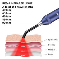 Appareil de thérapie par lumière rouge infrarouge portable personnalisé, stylo de thérapie par lumière rouge, torche de thérapie par lumière rouge avec embout amovible
