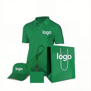 Set de Regalo Corporativo Ecológico con Logotipo Personalizado - Camiseta Polo Verde, Gorra y Bolsa de Mano para Ferias Comerciales y Premios para Empleados - Product Image 1