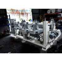 Machine à poncer les bords Belino CE, ponceuse de bords pour bois, 3 unités, moteur 8,3 kW, PLC, haute productivité pour les meubles en MDF/bois massif