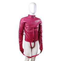 Costume de bondage en cuir PU HM, harnais de corps fétiche BDSM, sexy, auto-bondage, chemise de force pour jeu de cordes, plusieurs couleurs