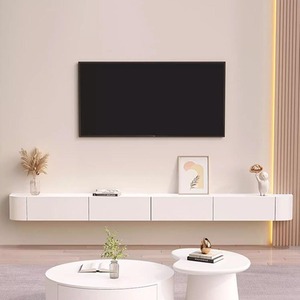 Meuble TV flottant mural pour téléviseurs de 60 à 65 pouces, console multimédia moderne pour salon, meuble de rangement, MOQ 100 - Product Image 6