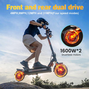 Scooter électrique CUNFON RZ1000 2*1600W 48V 24Ah 50km/h 80km d'autonomie Freins à disque avant et arrière avec verrou antivol par empreinte digitale - Product Image 4