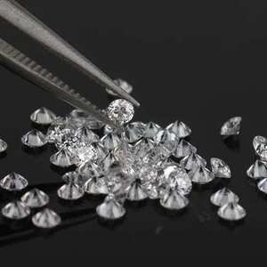 เพชรเม็ดเดี่ยวทรงกลมเจียระไนแบบบริลเลียนท์ สีขาว CVD ผลิตในห้องปฏิบัติการ คุณภาพ VVS1 งานแฮนด์เมด ขายส่งสำหรับทำเครื่องประดับ แหวน จี้ - Product Image 1