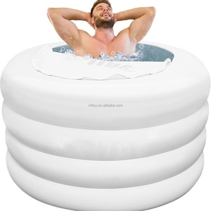Portable Large Inflatable <b>Ice</b> Tub Outdoor Adult Cold Diving Tub Portable Freestanding <b>Ice</b> <b>Bucket</b> with Zipper Lid - Product Image 1
