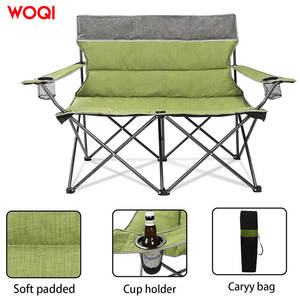 ชุดเก้าอี้พับกลางแจ้ง Woqi สีเขียว โครงอะลูมิเนียม ผ้า Oxford เก้าอี้สำหรับสวนและตั้งแคมป์ พร้อมที่วางแก้ว พกพาสะดวก พับเก็บได้ - Product Image 5