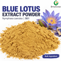 Poudre d'extrait de lotus bleu Fruiterco, extrait de fleur de Nymphaea Caerulea 50:1 pour la formulation de compléments alimentaires