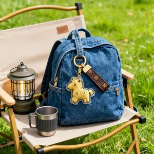 Porte-clés de téléphone portable en alliage, motif dessin animé, best-seller, pour gagner de l'argent instantanément, pendentif doré pour sac, petit cadeau - Product Image 2