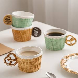 Ensemble de vaisselle en céramique de dessin animé de la série Cookie-tasse à eau tasse à café <span class=keywords><strong>petit</strong></span> déjeuner et assiettes à dîner assiette à collation cadeau pour la famille - Product Image 2