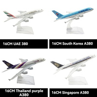 Modelo de avión civil de aleación fundida a presión 1:400 A380 B737 B747 B777 UAE Qatar KLM LH, modelo de metal para exhibición, colección, regalo de Navidad, juguete