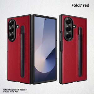 เคสโทรศัพท์พับได้รุ่นใหม่ของ Huanmin ลดราคา 30% พร้อมช่องใส่ปากกา ผิวสัมผัสหนังลายลิ้นจี่ สไตล์มินิมอลแบบธุรกิจ - Product Image 6