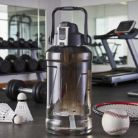 Bouteilles d'eau réutilisables Longstar Creative Minimalist 2,5 L sans BPA, anti-fuite, écologiques, avec paille rabattable, pour la gym et le sport
