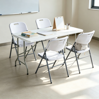 Ensemble de chaises et table pliante pour le camping en plein air, les événements de restauration, les salons professionnels