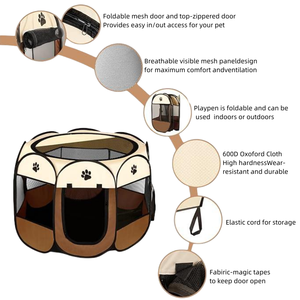 Convenient Turn-over Resistance dog Outdoor Collapsible Tent Cat Birth Fence Pet dog Indoor Playpen fence Cat <strong>Cage</strong> - Product Image 5
