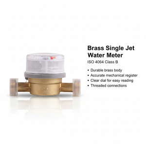 <span class=keywords><strong>Compteur</strong></span> d'<span class=keywords><strong>eau</strong></span> professionnel DN15, norme ISO 4064 Classe B, jet unique, personnalisable OEM, protection IP68, nouvelle production - Product Image 1