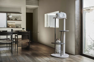 YOUME Grosir Furnitur Kucing Desainer Kayu Ek Solid dengan Tangga Anti-Selip Pohon Kucing Kratzbaum untuk Label Pribadi - Product Image 5