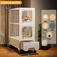 Cage pour écureuil Totoro, double ou triple couche, ultra-robuste, usage domestique, villa pour animaux de compagnie extra-large à plusieurs niveaux