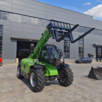 Mini-chargeur télescopique 4 tonnes, chariot élévateur 7m de hauteur de levage, transmission automatique, contrôleur joystick, faible coût