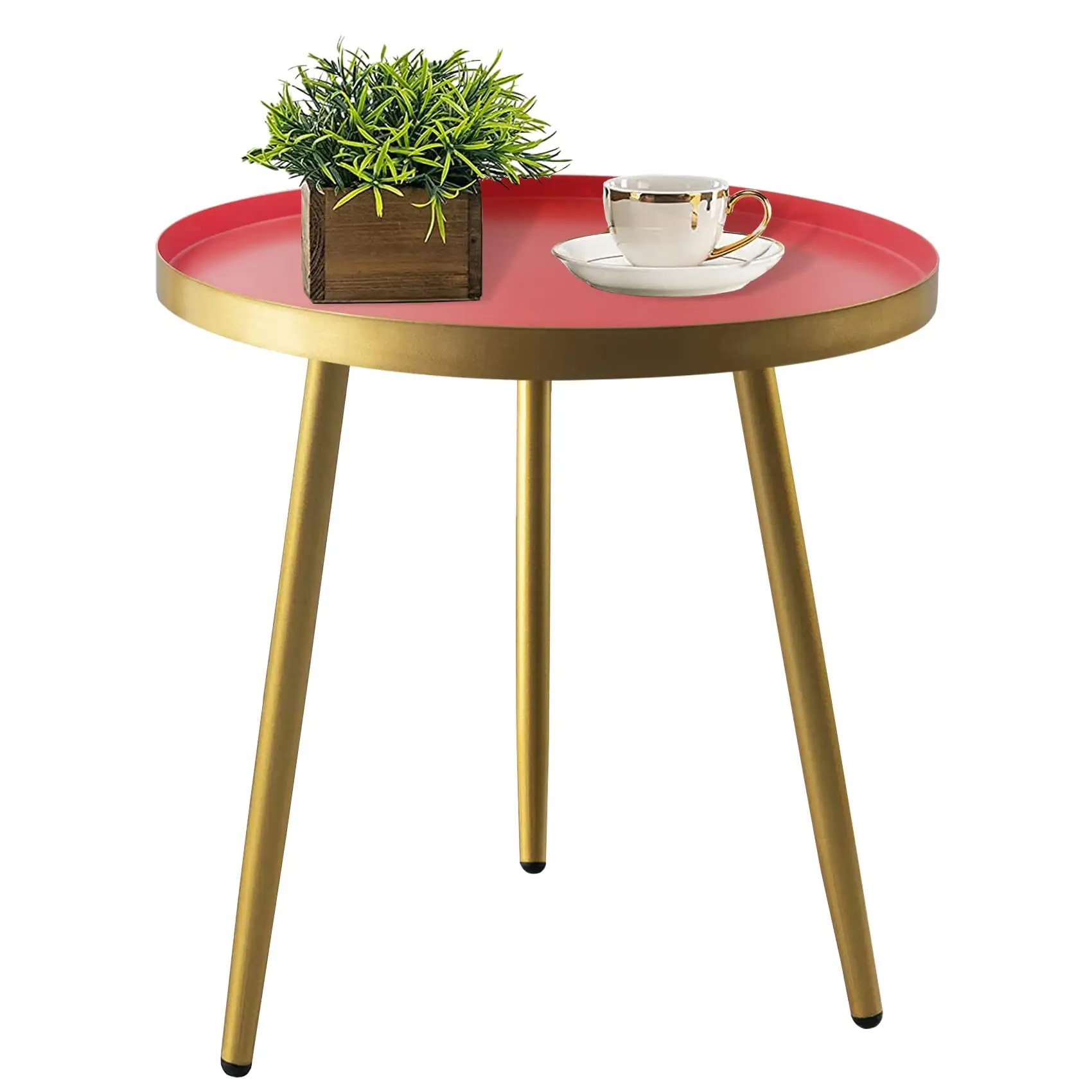 Sofá lateral móvel de parede para café, mesa de entrada de café cromado orgânico de alta qualidade
