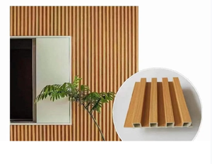 Chất lượng của nhà sản xuất <span class=keywords><strong>WPC</strong></span> tấm Tường Cách âm và âm thanh giảm xóc tấm cho nội thất gỗ trang trí rãnh bề mặt cho khách sạn - Product Image 3