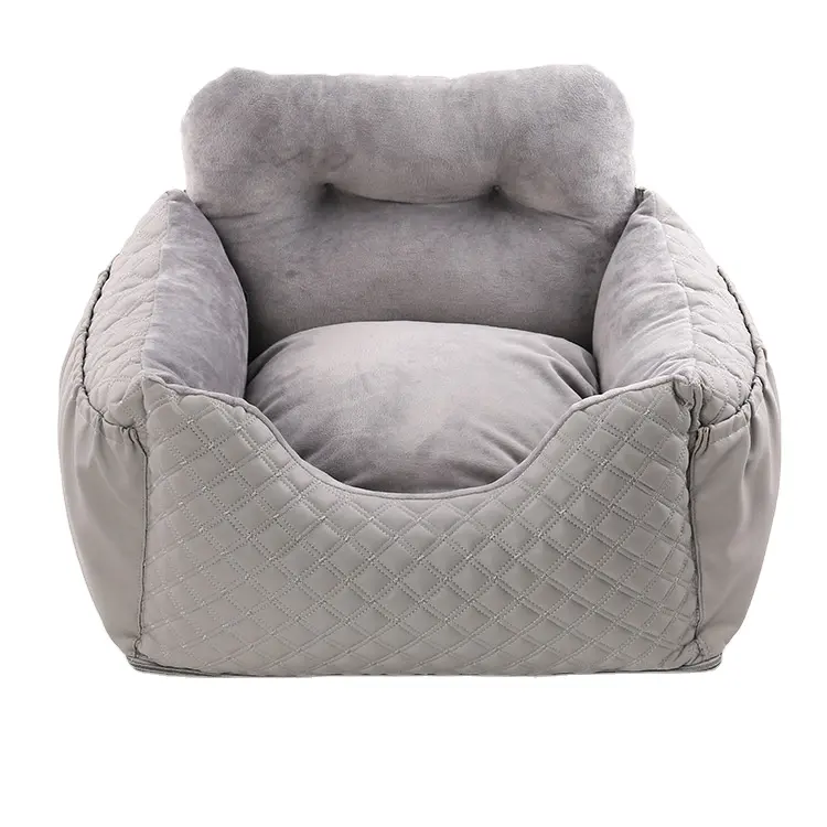 Пользовательский Портативный модный толстый вязаный моющийся диван-кровать для домашних животных в форме машины плюшевая кровать для домашних животных
