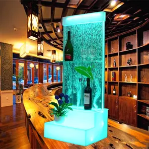 Hộp đêm Bar đồ nội thất LED Glow tầng thường vụ nước bong bóng Bảng điều chỉnh tường tủ trưng bày rượu vang
