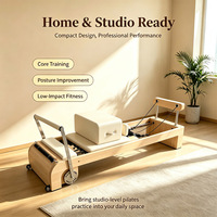 Machine de Pilates Reformer en bois d'érable massif, lit de Pilates professionnel pour la maison et le studio, accessoires complets, ressorts réglables