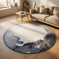 Tapis en nylon imprimé à la machine, design luxueux, forme ronde pour salon, tapis de haute qualité pour salon, prix de gros