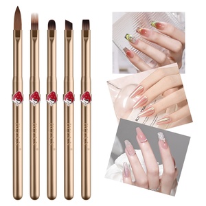 BQAN Free Carving 3D Nylon Hair <span class=keywords><strong>Manucure</strong></span> Nail Brush Detail Liner Haute Qualité Kolinsky <span class=keywords><strong>French</strong></span> Tip Nails Brush Wholesale - Product Image 1